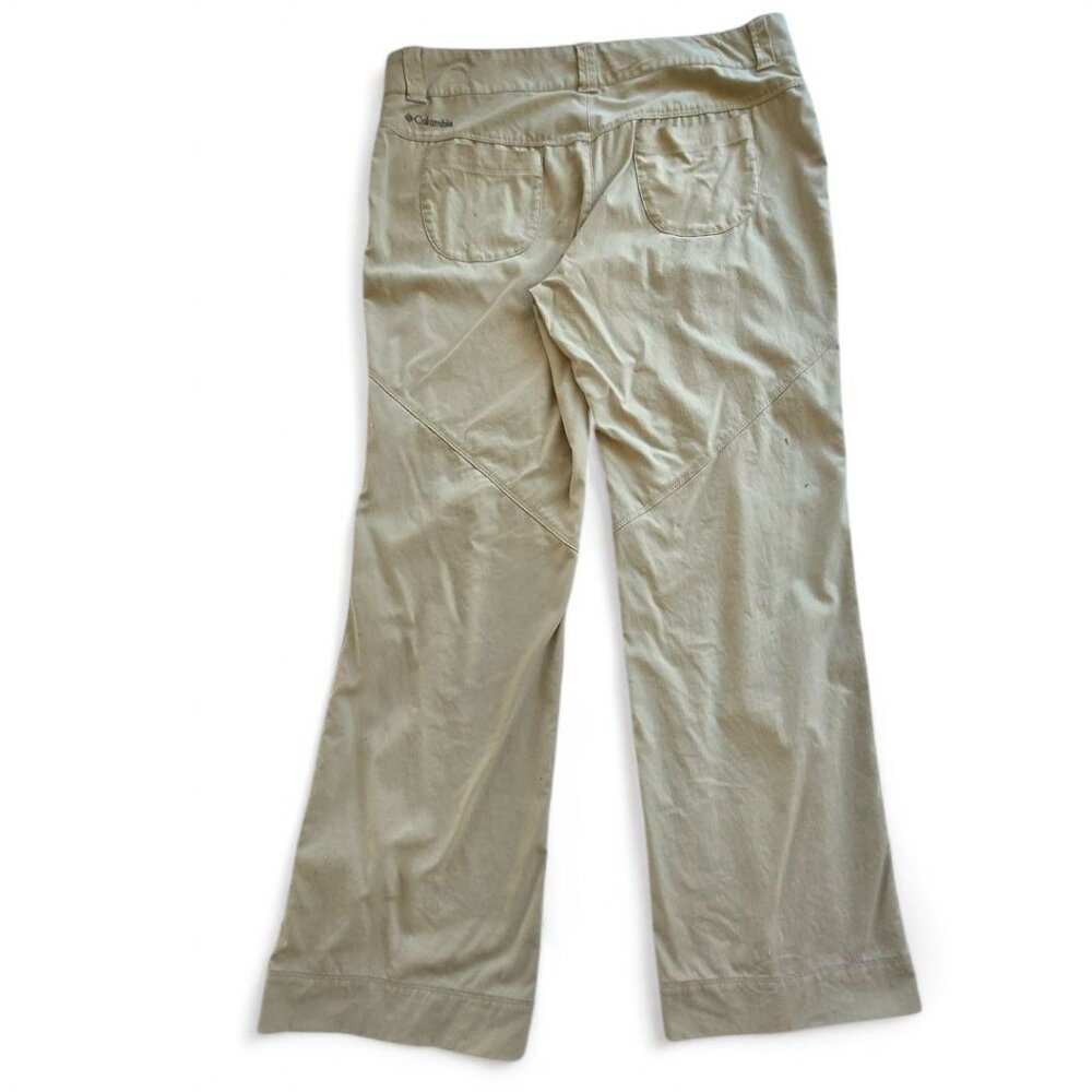Columbia Womens Outdoor Utility Beige Pants 12 Short Nylon Blend Lightweight - Picture 2 of 11